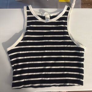 Black and White Striped Tank Top